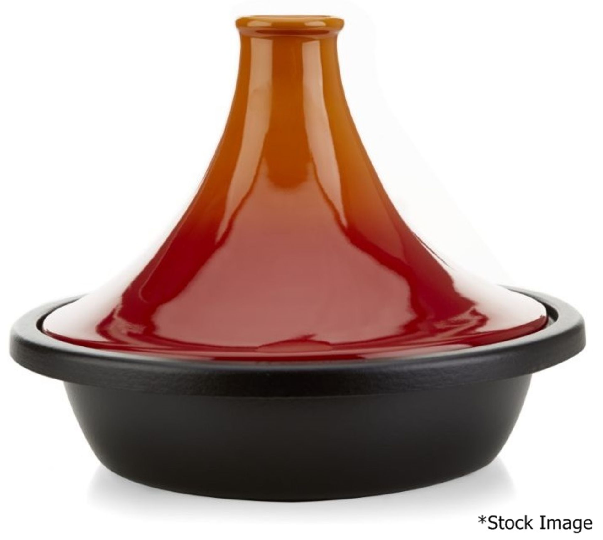 1 x LE CREUSET Ceramic & Cast Iron Tagine In Signature Volcanic Orange - Original Price £159.00 - Image 10 of 10