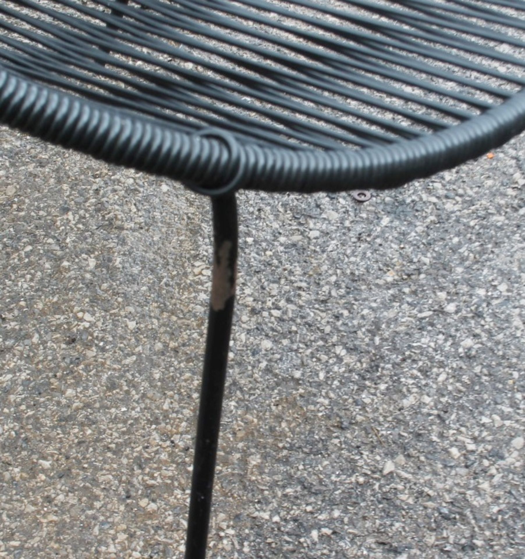 3 x Round Black Wire Bistro Patio Egg Chairs - Removed From A Commercial Environment - Ref: HAS689 - - Image 5 of 7