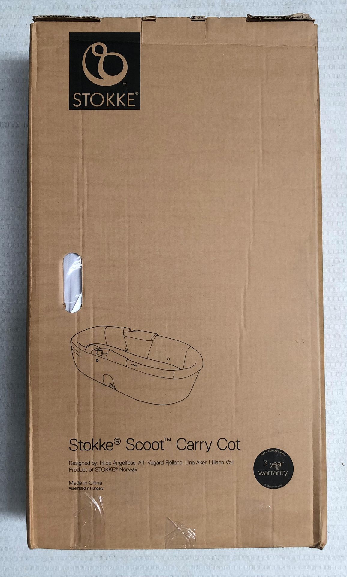 1 x Stokke Beat Carry Cot Black Melange - New/Boxed - HTYS320 - CL987 - Location: Altrincham WA14 - - Image 2 of 3