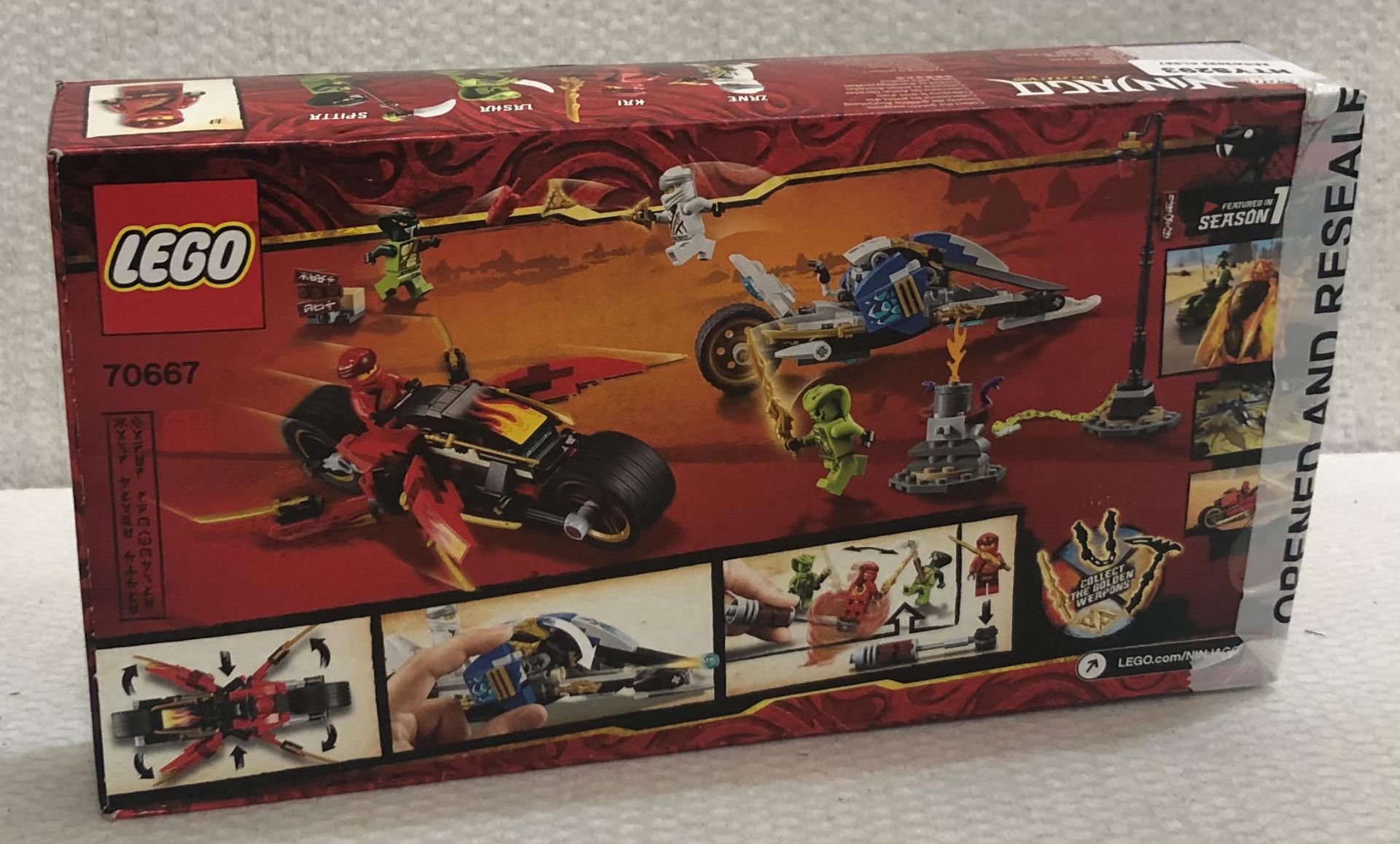 1 x Lego Ninjago Legacy Kai's Blade Cycle & Zane's Snowmobile - Model 70667 - New/Boxed - Image 3 of 5