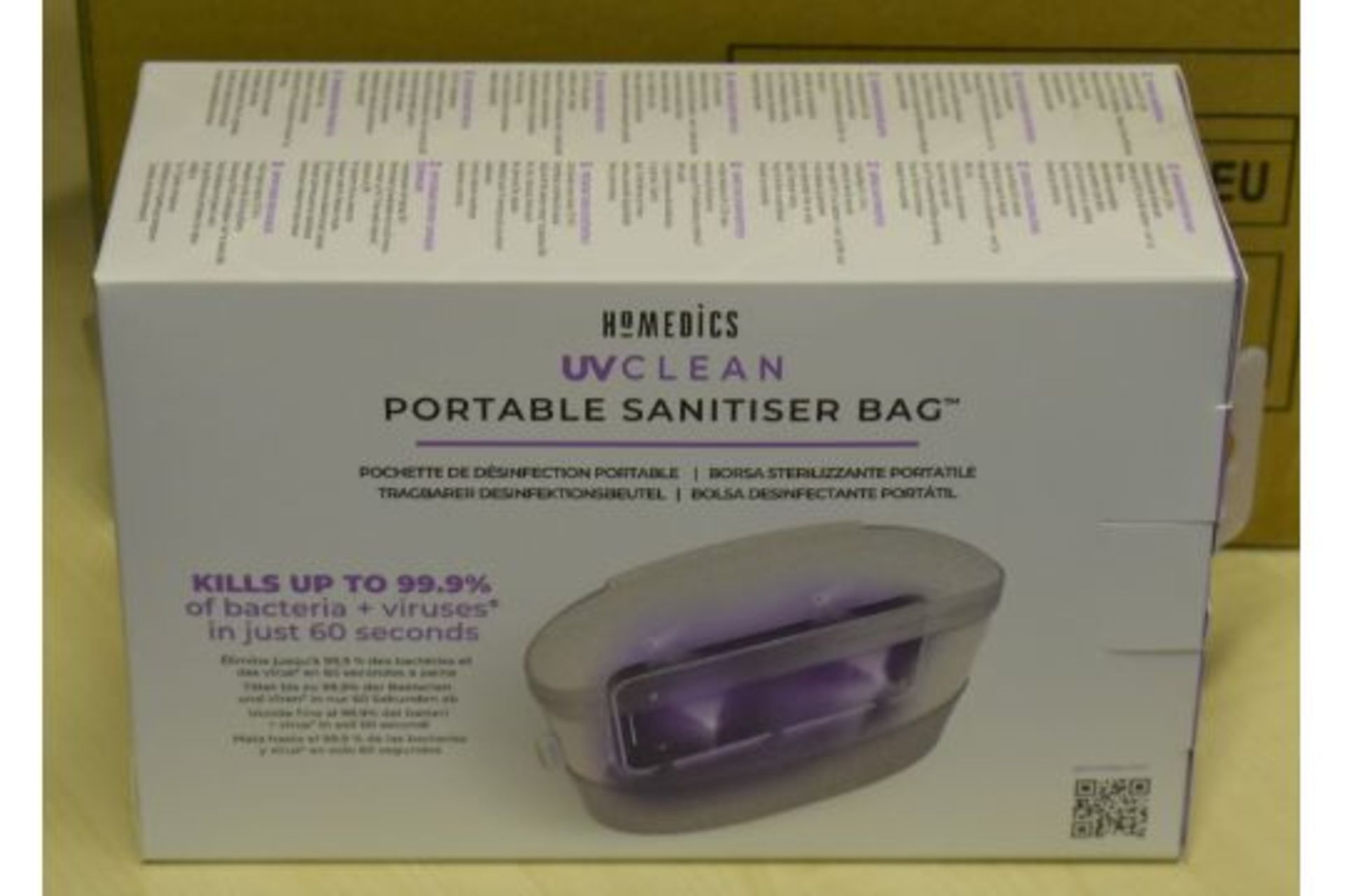 1 x Homedics UV Clean Portable Sanitiser Bag - Kills Upto 99.9% of Bacteria & Viruses in Just 60 - Image 10 of 24