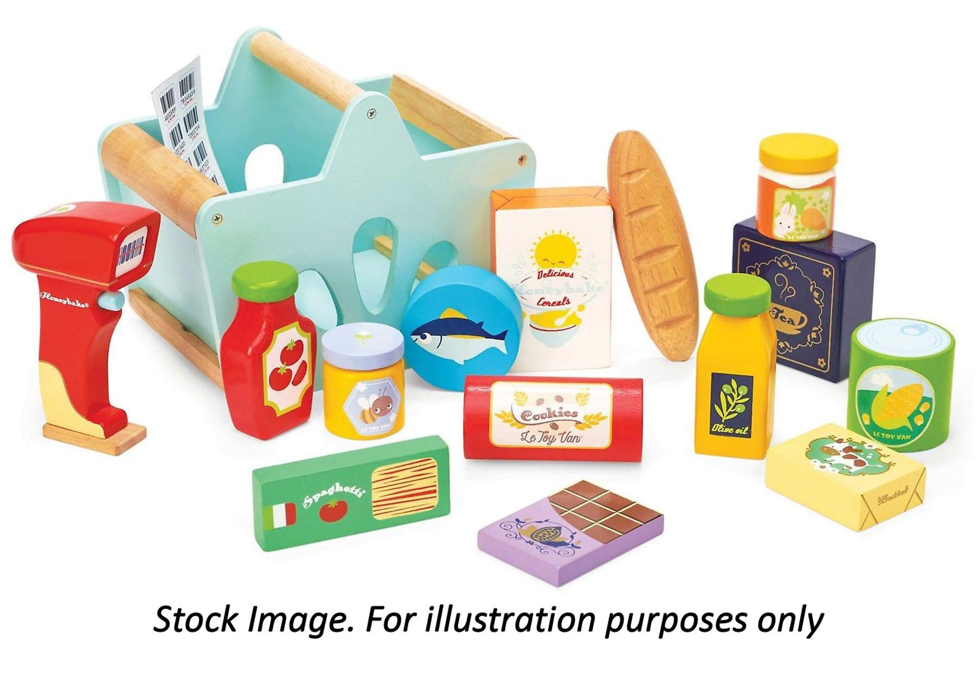 1 x Honeybake Wooden Grocery Set - New/Boxed - HTYS297 - CL987 - Location: Altrincham WA14 - RRP: £