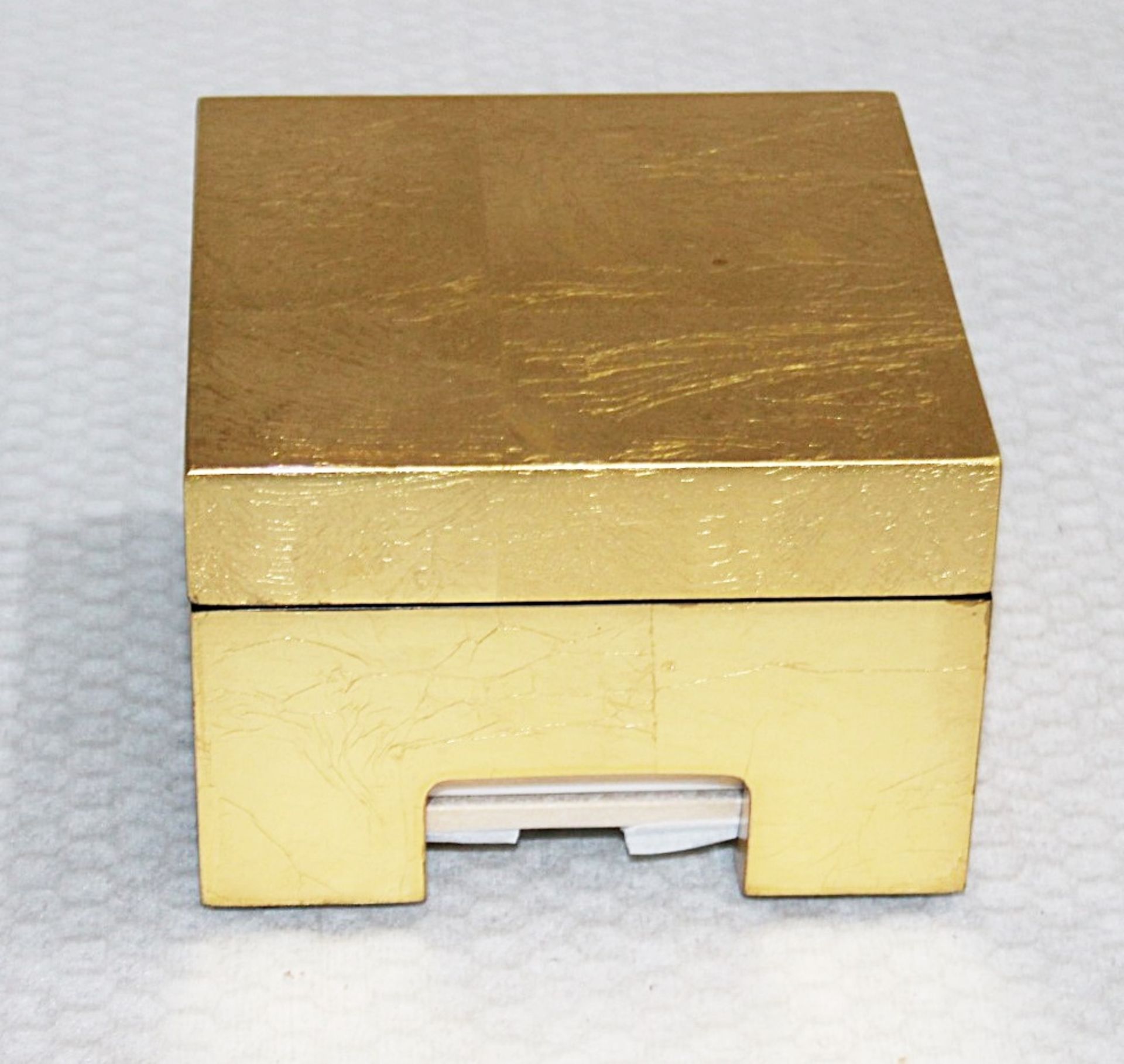 POSH TRADING COMPANY Luxury Set Of 8 x Gold Leaf Coasters In Coastbox - Original Price £260.00 - Image 3 of 9