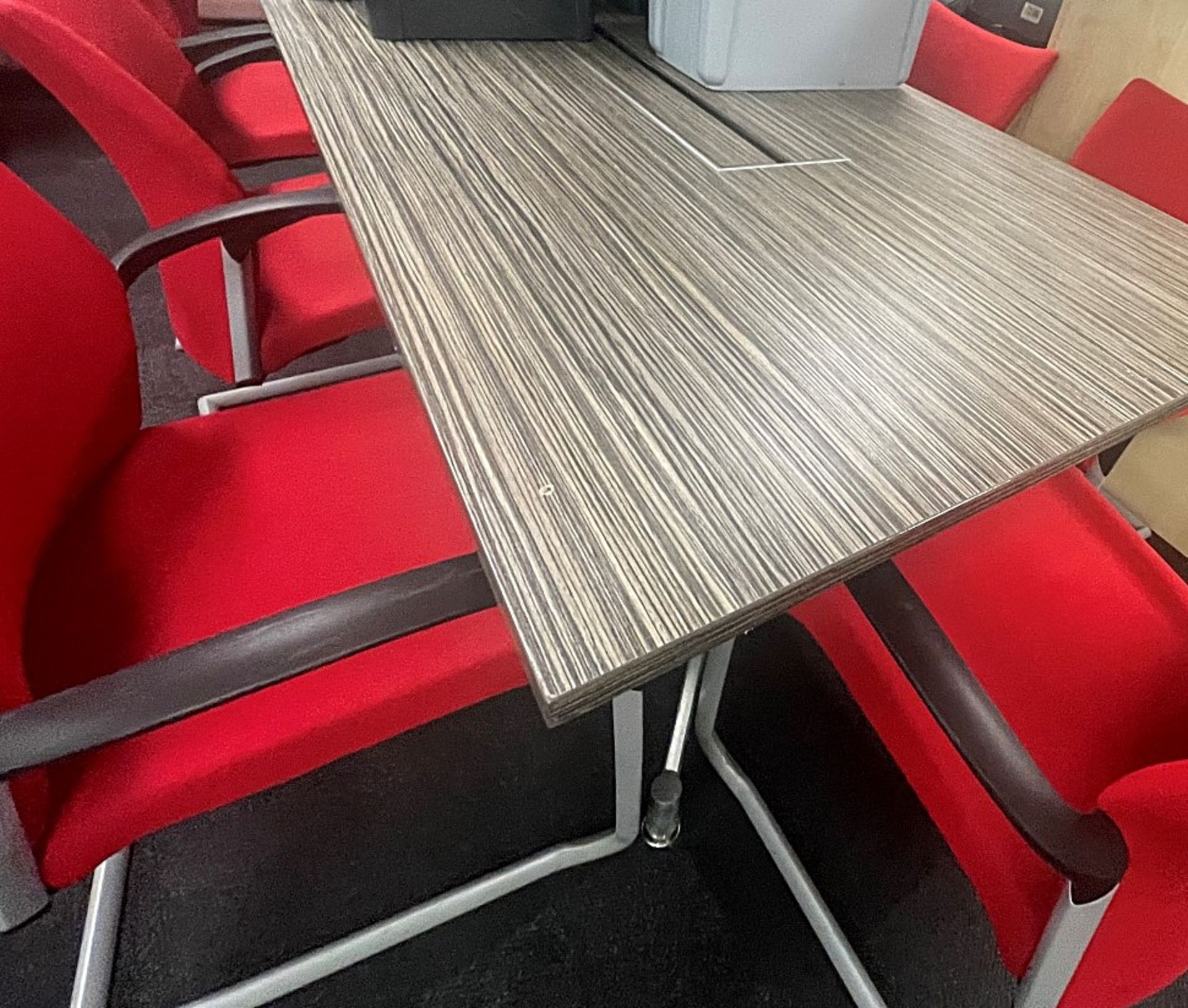 1 x 2-Metre Long Boardroom Table With 8 x Red Senator Chairs - To Be Removed From An Executive - Image 13 of 18