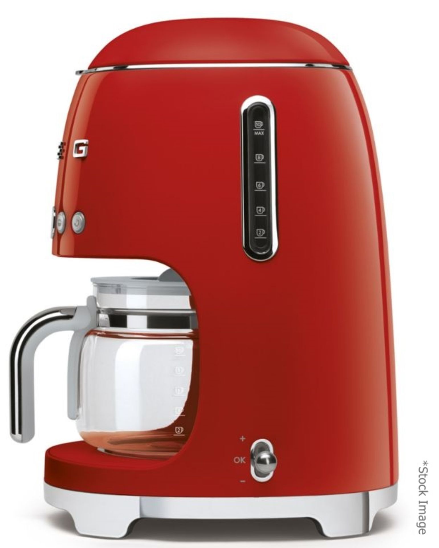 1 x SMEG Drip Filter Coffee Machine In Red - Original Price £199.00 - Unused Boxed Stock - Image 2 of 18