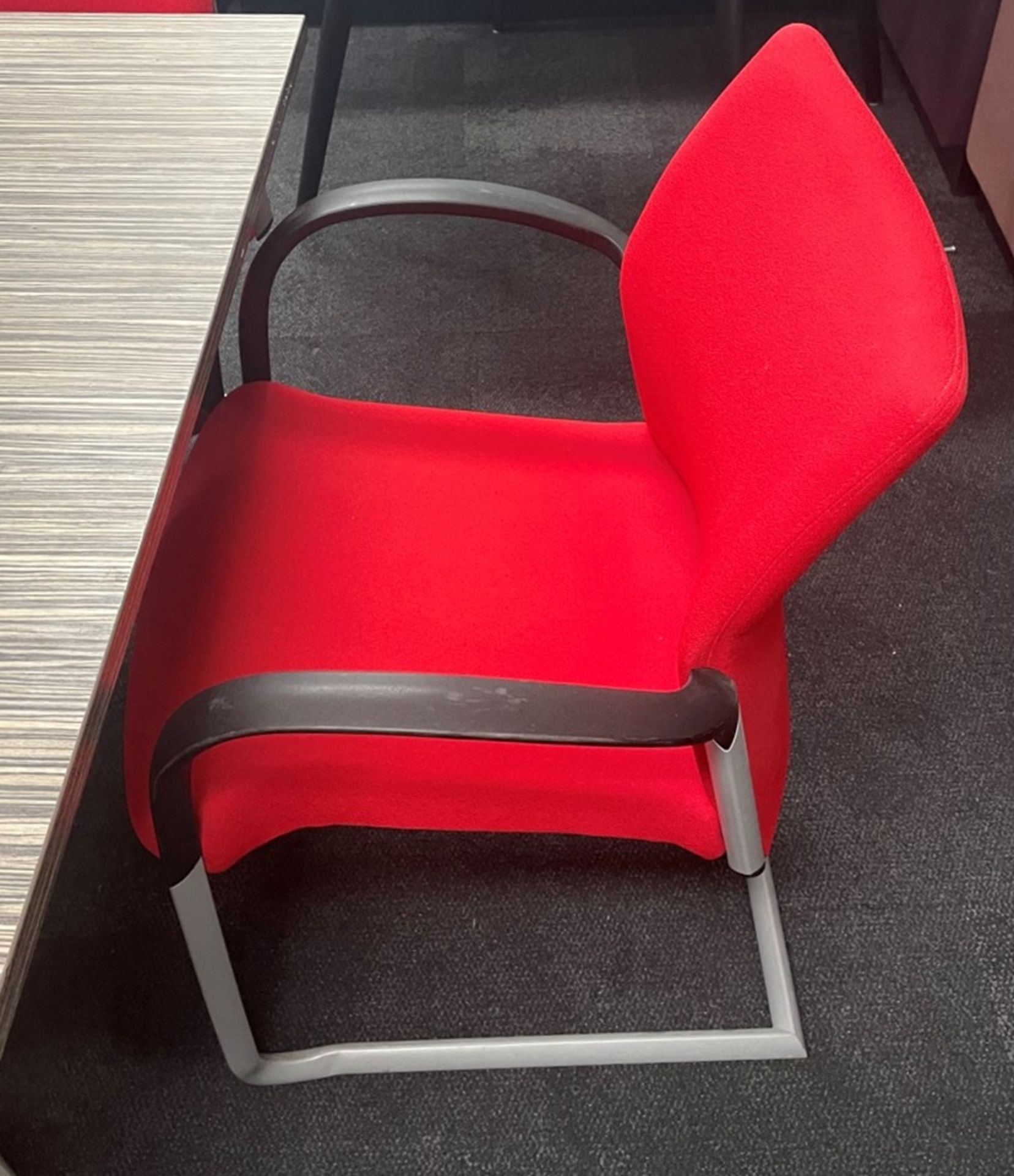 1 x 2-Metre Long Boardroom Table With 8 x Red Senator Chairs - To Be Removed From An Executive - Image 7 of 18