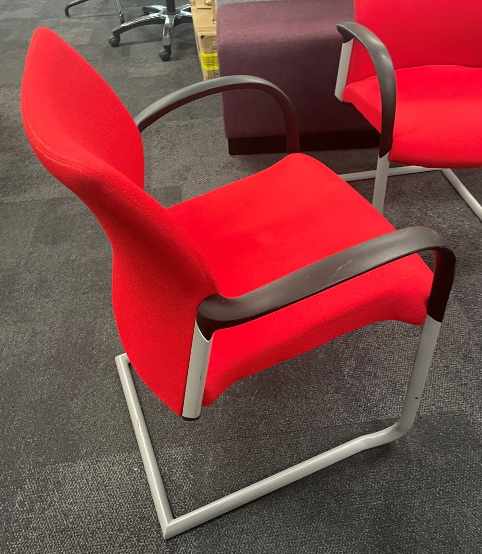 1 x 2-Metre Long Boardroom Table With 8 x Red Senator Chairs - To Be Removed From An Executive - Image 8 of 18