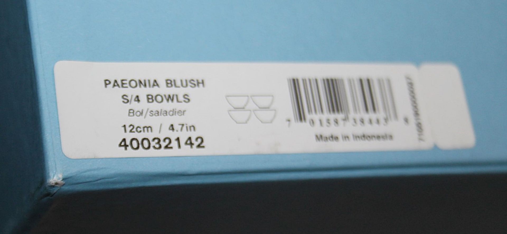 Set of 4 x WEDGWOOD 'Paeonia Blush' ine Bone Chine Bowls - Original Price £100.00 - Boxed Stock - Image 11 of 12