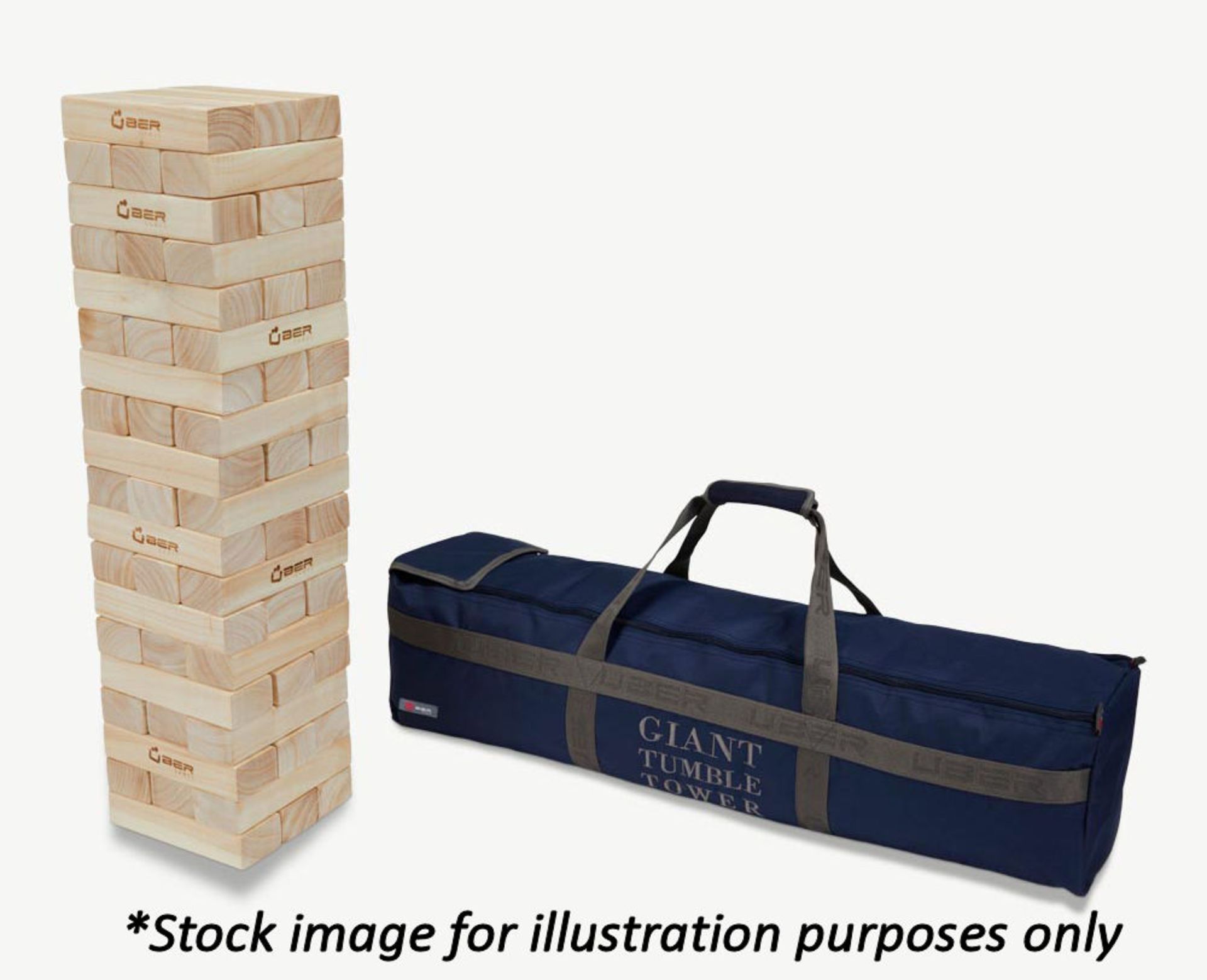 1 x Uber Games Hardwood Jenga Giant Tumble Tower Set - New/Boxed - HTYS314 - CL987 - Location: