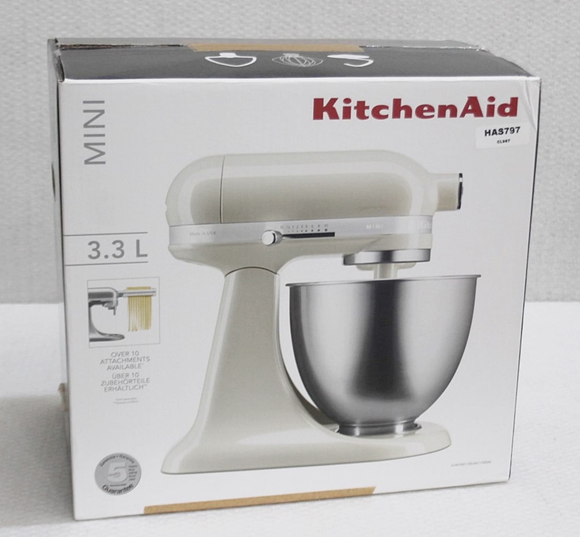 1 x KITCHENAID Artisan Mini Stand Mixer (3.3L) - Original Price £399.00 - Colour: Almond Cream - - Image 10 of 18