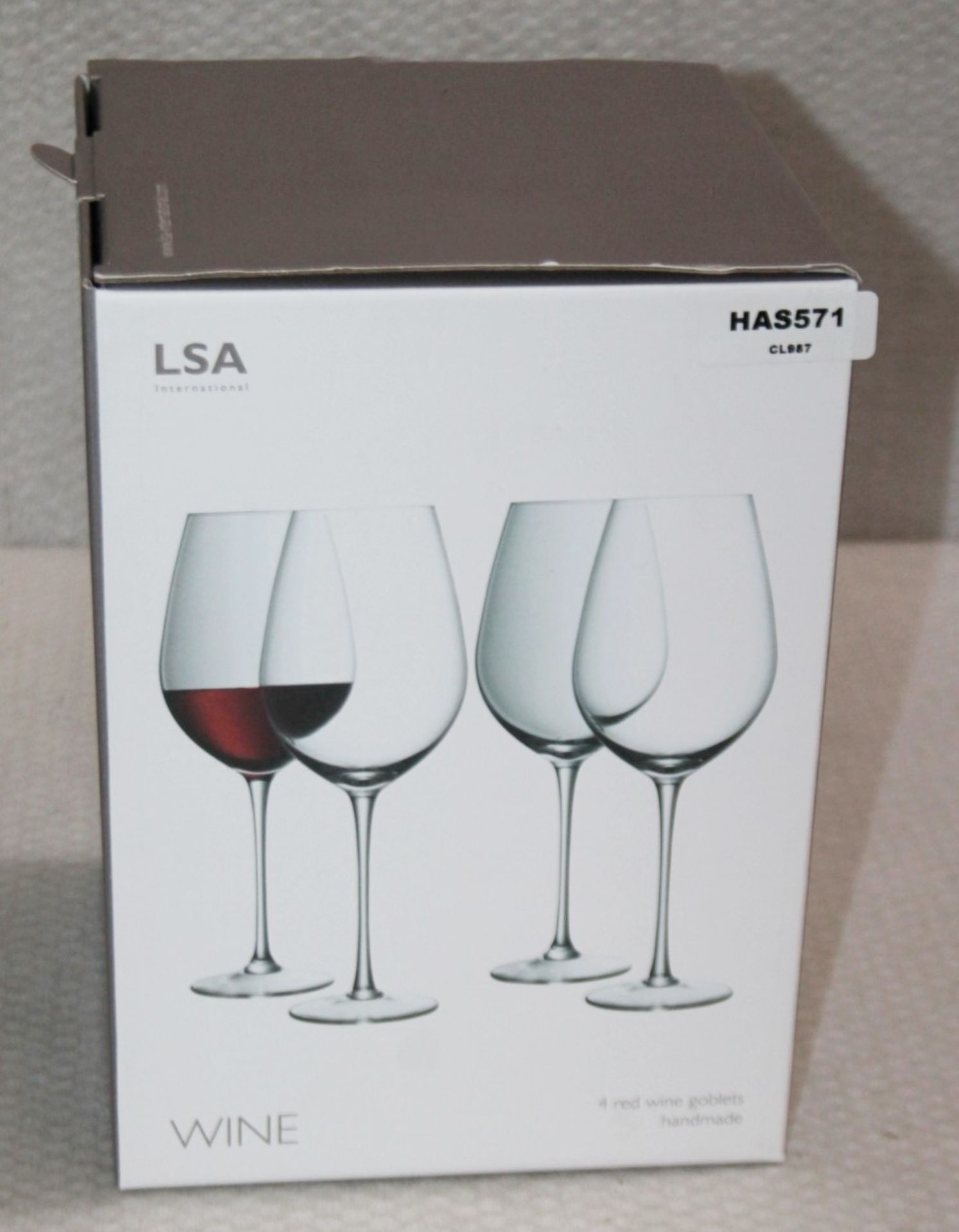 Set Of 4 x LSA INTERNATIONAL Mouth-Blown Red Wine Goblets (850ml) - Original Price £99.95 - Unused - Image 3 of 4
