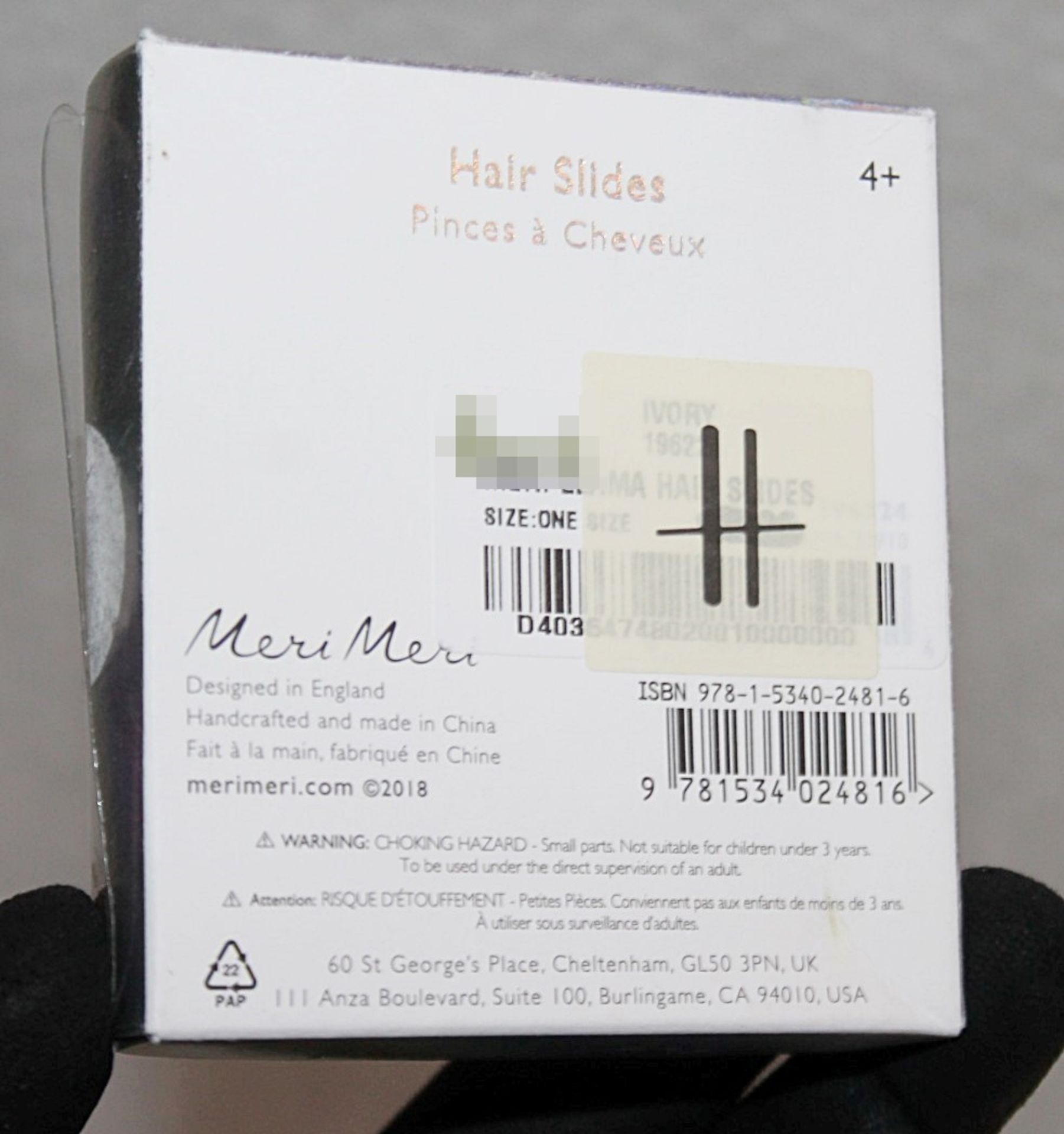 1 x Meri Meri 'Llama' Designer  Hair Slides - Unused Boxed Stock - Ref: HAS710/APR22/WH2/C1 - - Image 4 of 4
