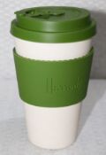 4 x Harrods Branded Bamboo Travel Cups - Dimensions: H14cm x D9cm - Unused Boxed Stock - Ref: