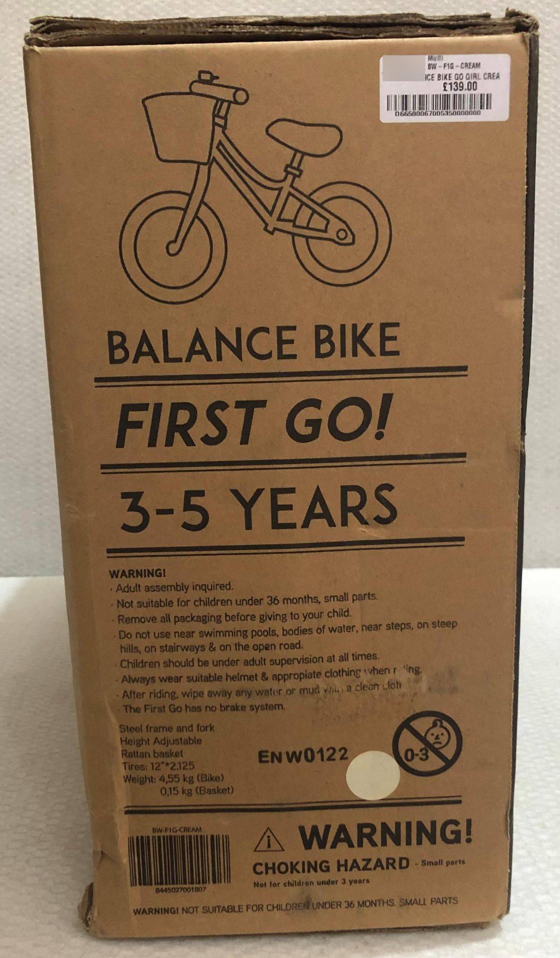 1 x Banwood First Go Balance Bike for 3-5 Years - New/Boxed - HTYS295 - CL987 - Location: Altrincham - Image 2 of 5