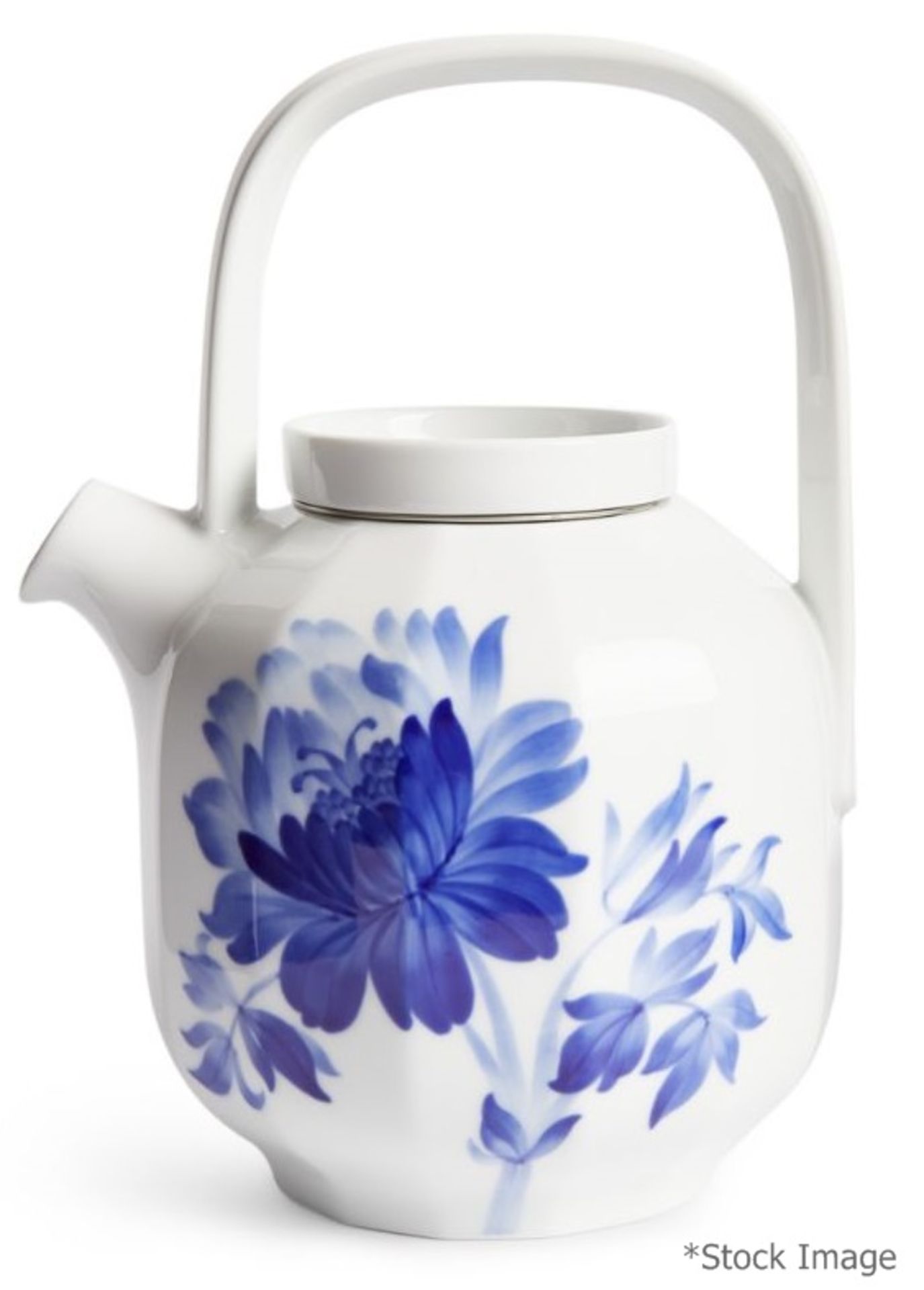 1 x ROYAL COPENHAGEN 'Blomst' Peony Tree Handcrafted Porcelain Teapot - Original Price £125.00
