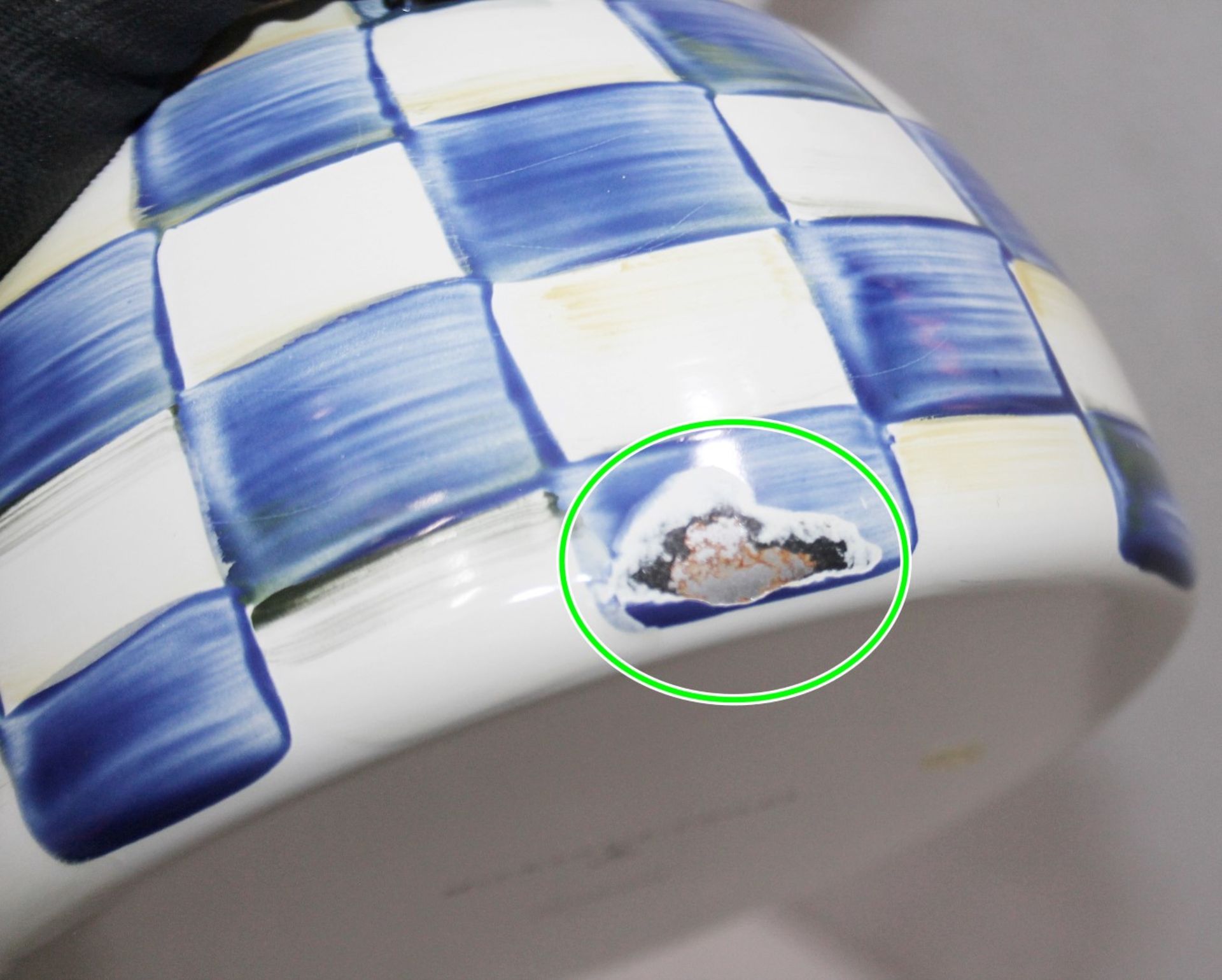 1 x MACKENZIE-CHILDS 'Royal Check' Hand-painted Tea Kettle - Original Price £153.00 - Image 5 of 12