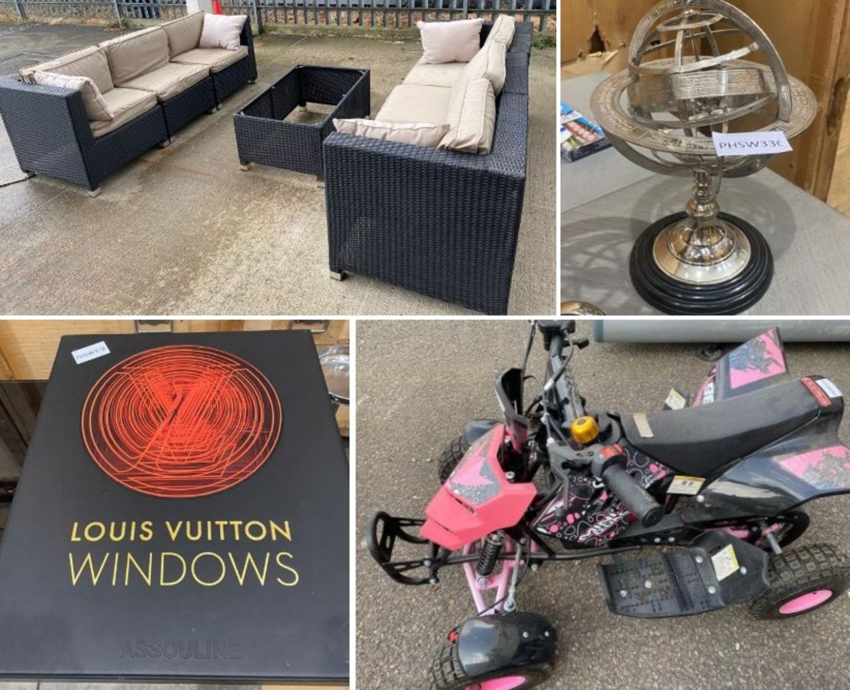 Contents of Multimillion Pound Property - Phase 2 - Features Homeware, Rattan Garden Furniture, Eicholtz Sculptures, Quad Bike, Boilers & More!