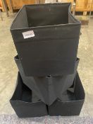 8 x Fabric Storage Boxes in Cream and Black - Size: 330 x 330 x 390mm