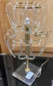 1 x Table Lamp With Gold Base and Blown Glass Tube Droplets