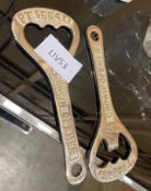 2 x Oversized Bottle Openers Made From Brass With Nickle Pewter Finish