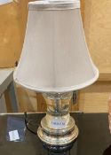 1 x Table Lamp With Thick Glass and Chrome Base