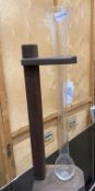 1 x Yard Of Ale Glass With Wooden Stand