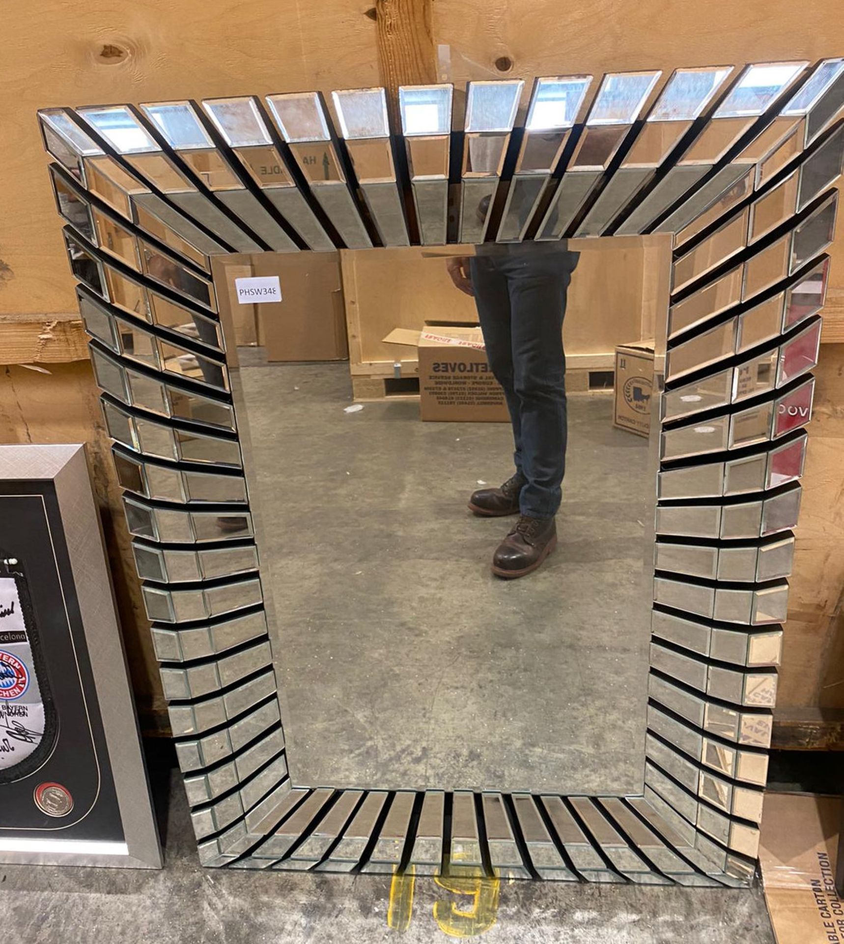 1 x Contemporary Glass Framed Mirror