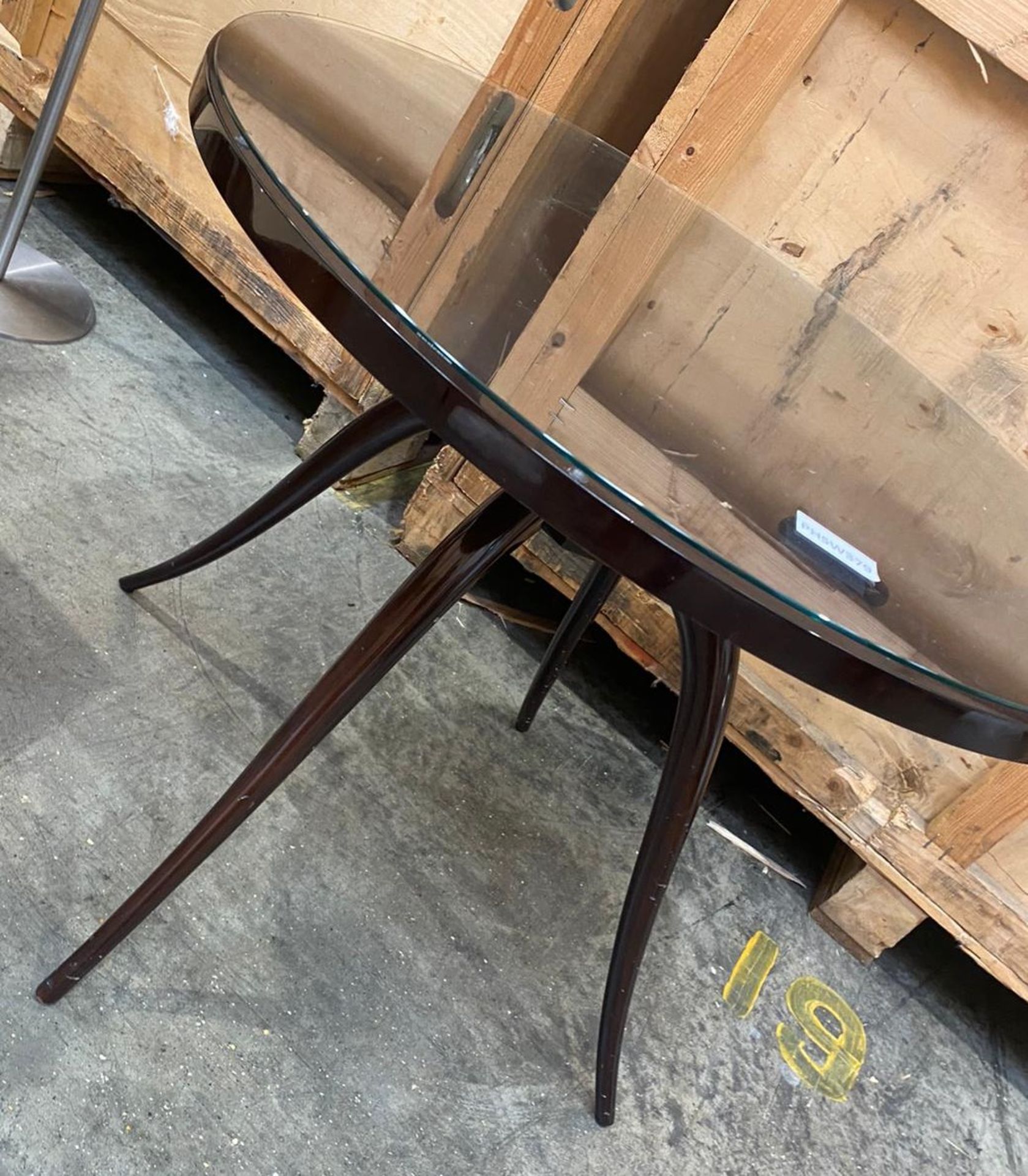 1 x Round Mahogany Table - Size: 800 x 600mm - CL731 - NO VAT ON THE HAMMER - Ref: LIV60/708 - - Image 2 of 3