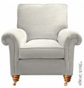 1 x DURESTA 'Belvedere' Luxury Ladies Chair Upholstered In Champagne Velvet - RRP £1,759