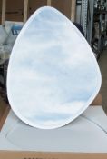 1 x CATELLAN 'Hawaii' Italian Designer Mirror 60x80cm In Fumed Grey Glass - Current RRP £644.00