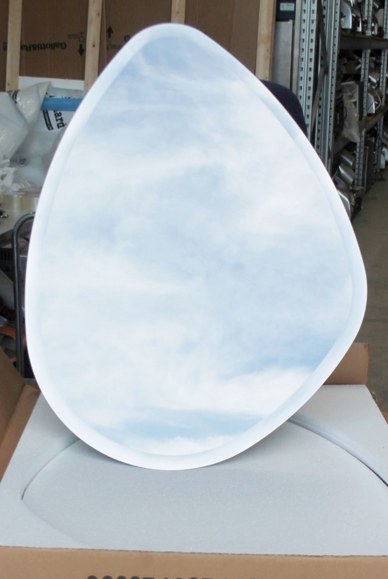 1 x CATELLAN 'Hawaii' Italian Designer Mirror 60x80cm In Fumed Grey Glass - Current RRP £644.00
