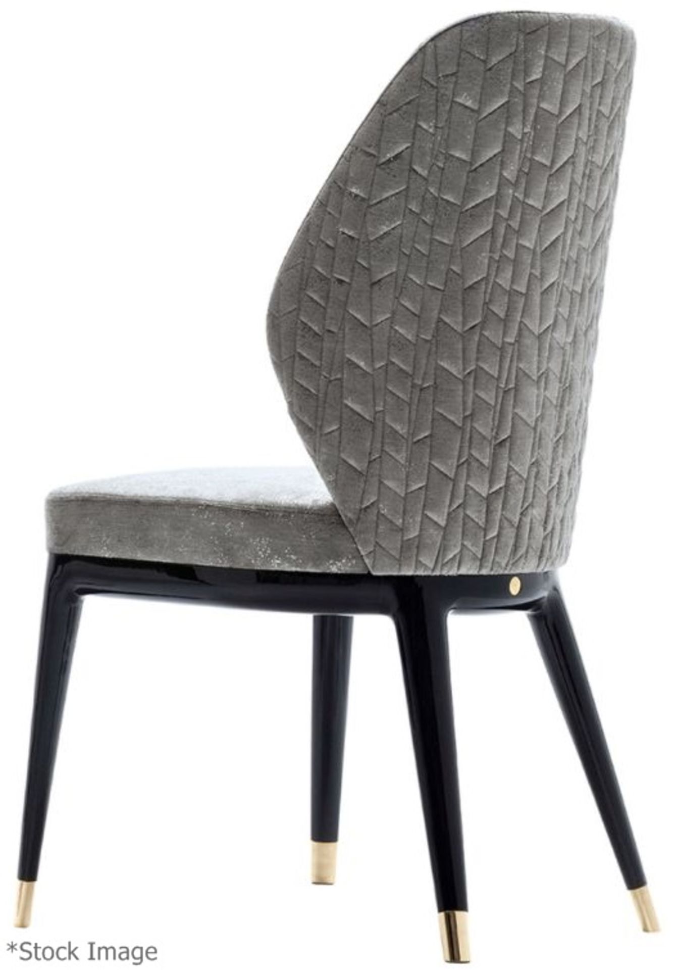 6 x GIORGIO COLLECTION 'Charisma' Luxury Dining Side Chairs In Blue - Total Original Price £15,330 - Image 2 of 17