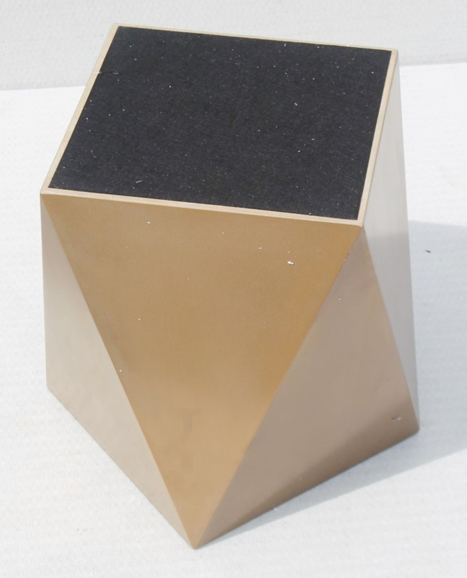 1 x LIGNE ROSET 'Rocher' Designer Folded Aluminium Side Table In Gold - Original Price £570.00 - Image 4 of 5