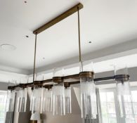 1 x Designer Contemporary Glass And Metal Ceiling Suspended Chandelier - Ref: DIN - CL749 - NO VAT