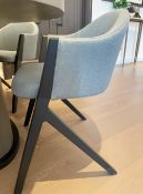 A Pair Of CASSINA 'M10' Italian Designer Dining Chairs With Premium Fabric Upholstery - RRP £2,268