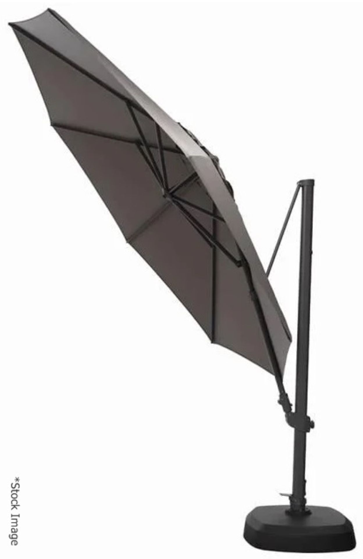 1 x Kettler 3.3m Free Arm Parasol With LED Lights and Bluetooth Speaker - New/Boxed - RRP: £769.99 - Image 4 of 6