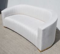 1 x GEORGE SMITH Bespoke Artisan Handcrafted Curved Sofa In White - Original Price £14,000