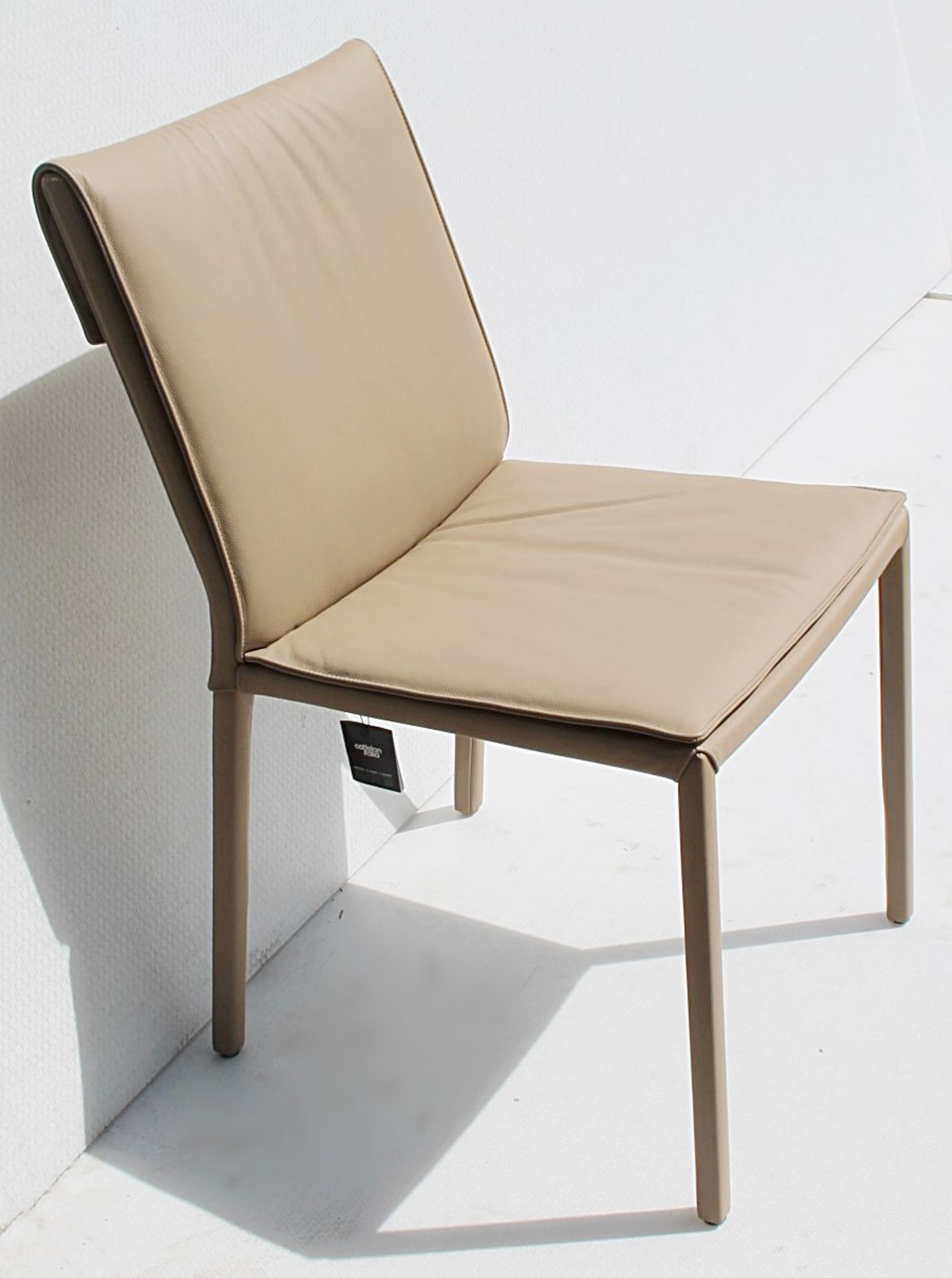 6 x CATTELAN 'Isabel' Italian Designer Leather Upholstered Dining Chairs - Original Price £3,864 - Image 4 of 9