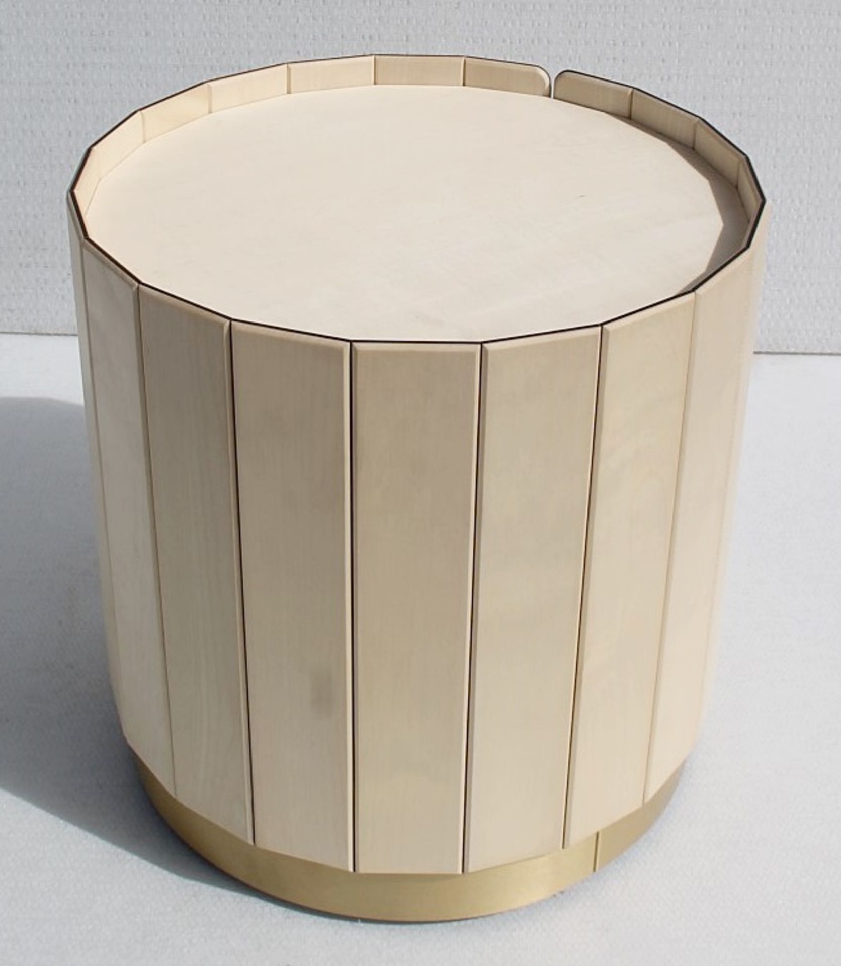 1 x BAXTER 'Ninfea' Italian Designer Solid Maple Bedside Table With Storage - Original Price £2,399 - Image 6 of 7