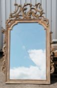 1 x Huge 2-Metre Tall Hand-Carved Gothic Mirror *Condition Report* Dimensions: H200 x W130 x