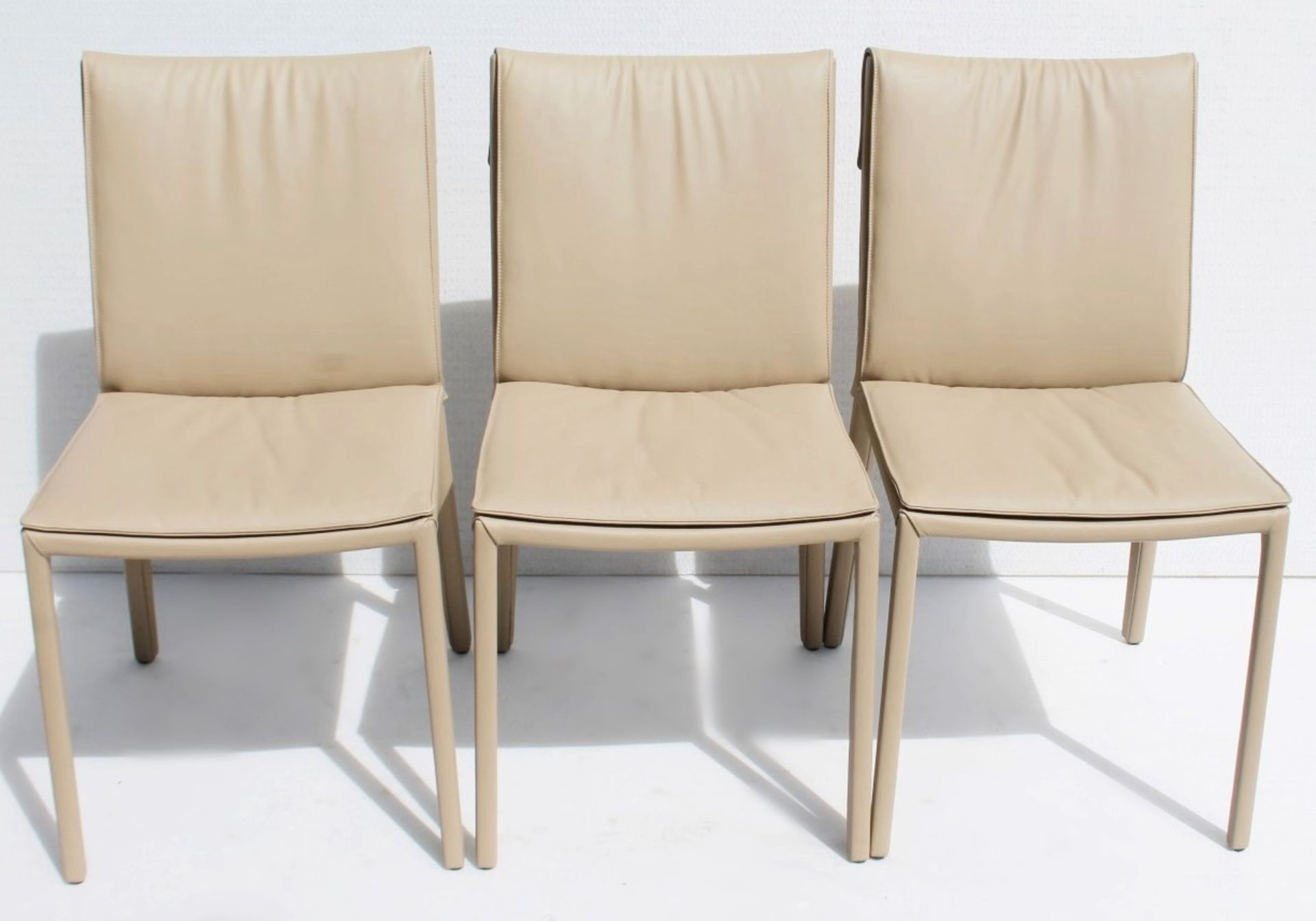6 x CATTELAN 'Isabel' Italian Designer Leather Upholstered Dining Chairs - Original Price £3,864 - Image 2 of 9