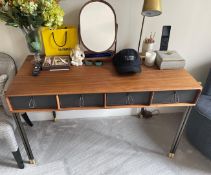 1 x PORADA 'Bayus 8' Designer Console Table Desk With 4 x Leather Fronted Drawers - RRP £4,800