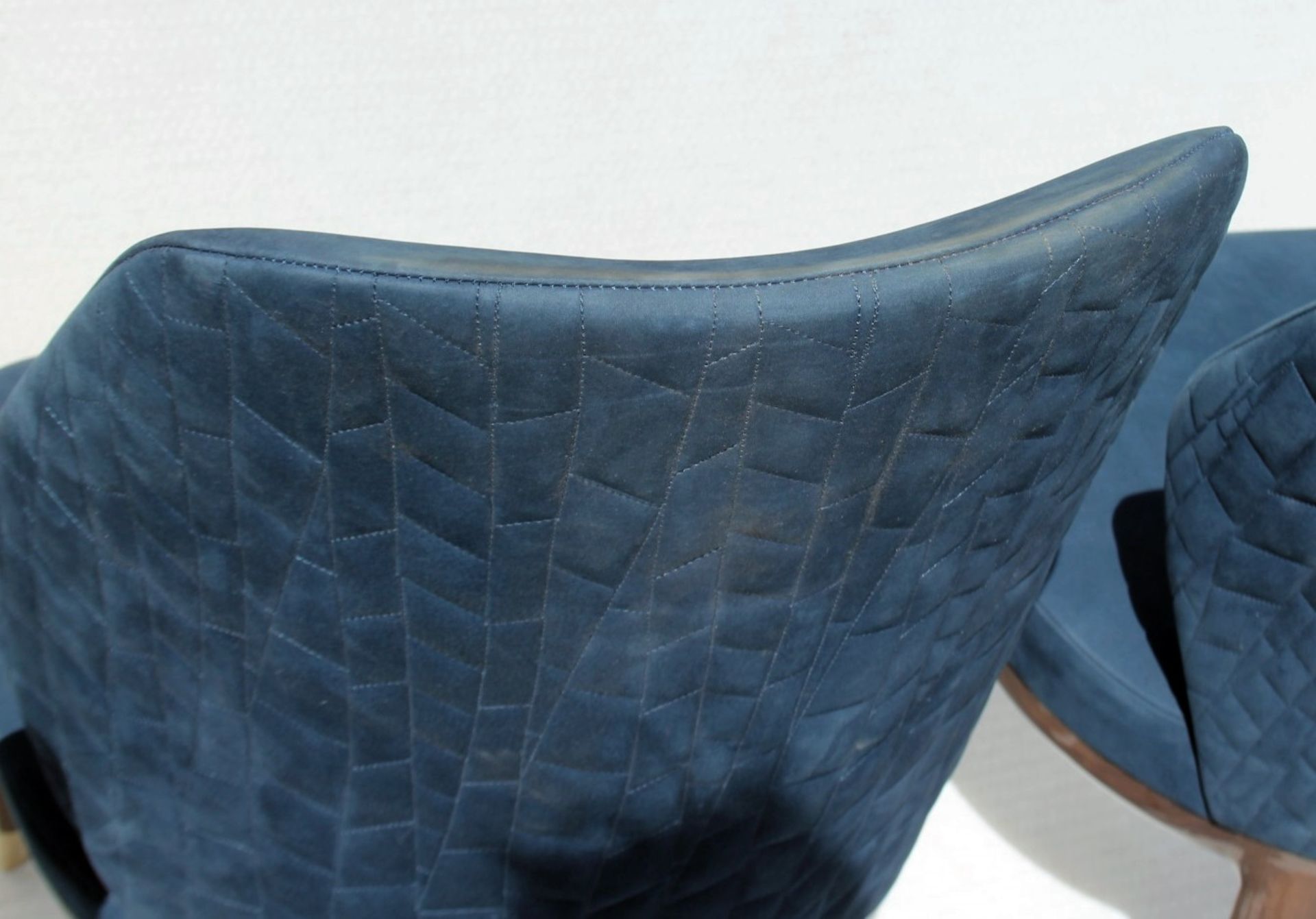 6 x GIORGIO COLLECTION 'Charisma' Luxury Dining Side Chairs In Blue - Total Original Price £15,330 - Image 16 of 17