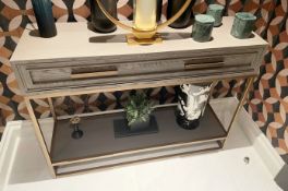 1 x Luxury Console Table With a Limed Oak Finish - Ref: LDBTH - CL749 - NO VAT ON THE HAMMER -