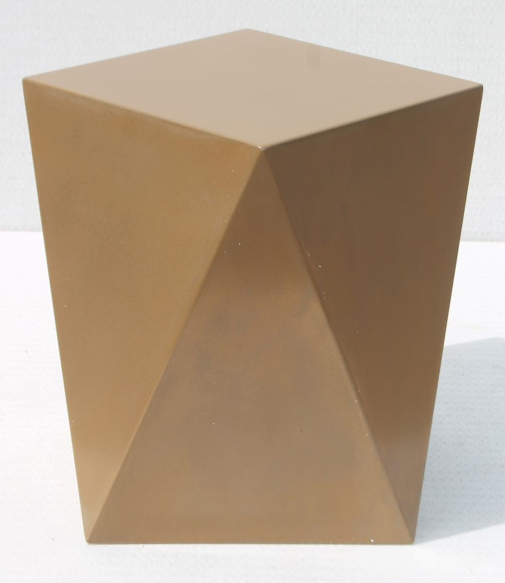1 x LIGNE ROSET 'Rocher' Designer Folded Aluminium Side Table In Gold - Original Price £570.00 - Image 2 of 5