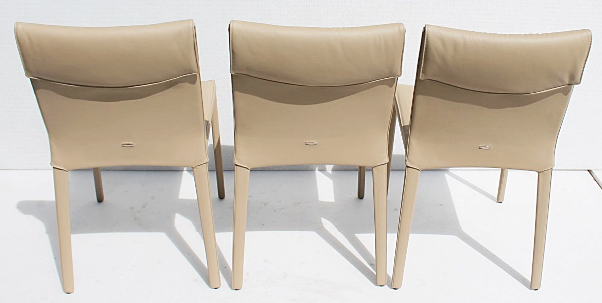 6 x CATTELAN 'Isabel' Italian Designer Leather Upholstered Dining Chairs - Original Price £3,864 - Image 5 of 9