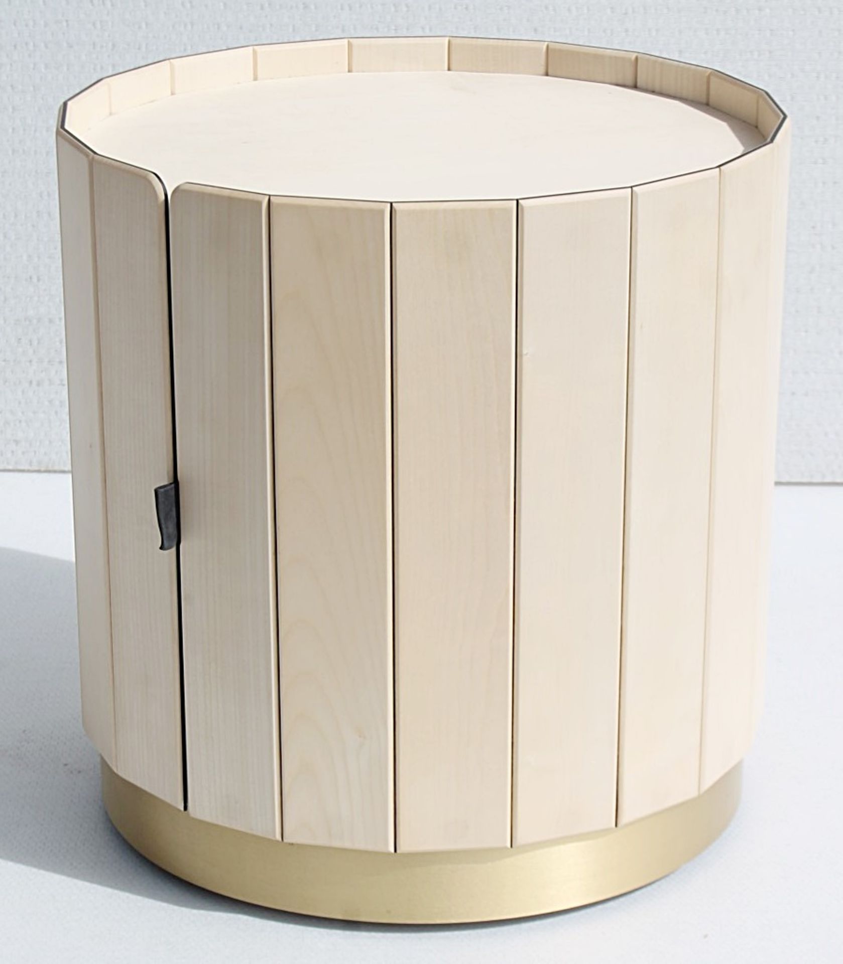 1 x BAXTER 'Ninfea' Italian Designer Solid Maple Bedside Table With Storage - Original Price £2,399 - Image 3 of 7