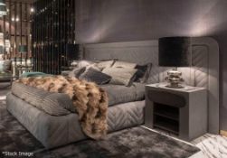 1 x SMANIA 'Harrison' Luxury Kingsize Bed With 3.8-Metre Wide Headboard - Original RRP £8,260