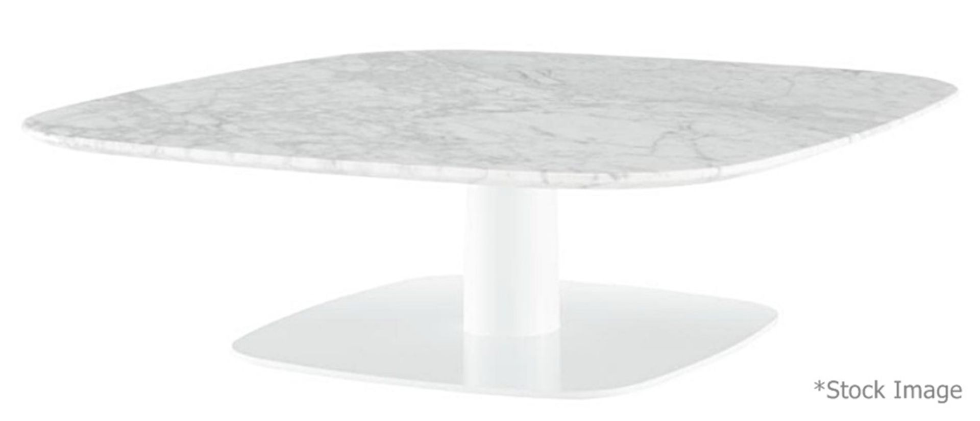 1 x LIGNE ROSET 'Alster' Designer Low Square Carrara Marble Coffee Table In White - RRP £1,768 - Image 3 of 11