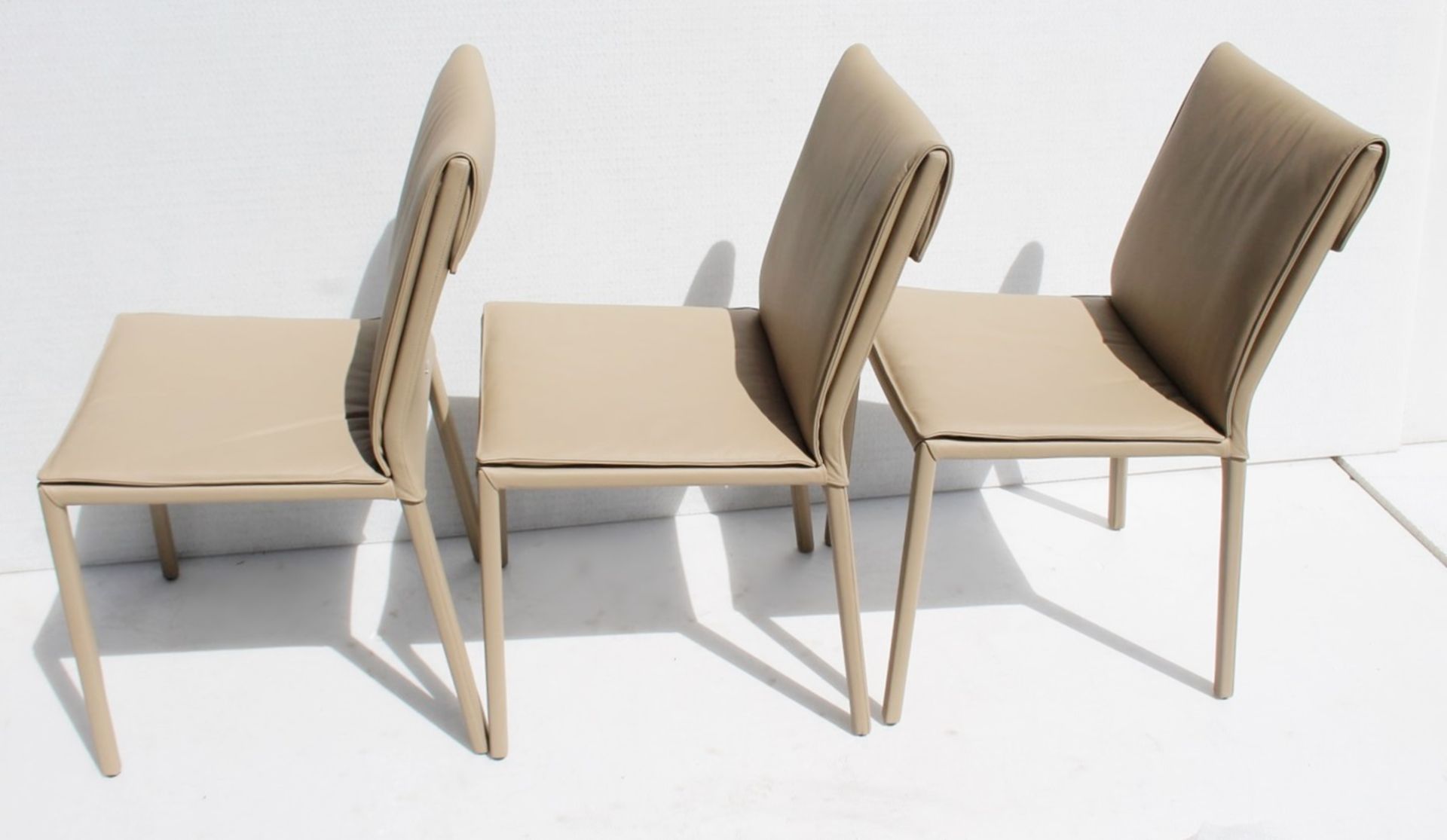 6 x CATTELAN 'Isabel' Italian Designer Leather Upholstered Dining Chairs - Original Price £3,864 - Image 9 of 9